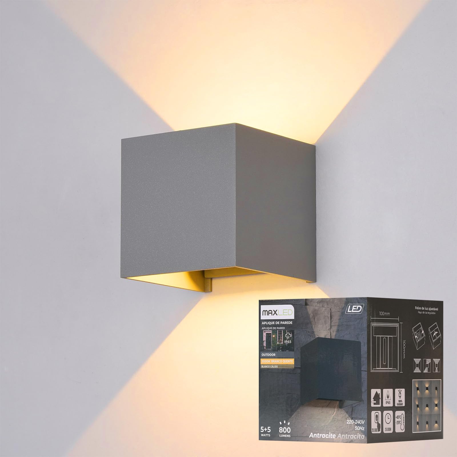 Maxled, Light is Led! 2x E27 LED Birne Lampe A60 8.8W Glühbi