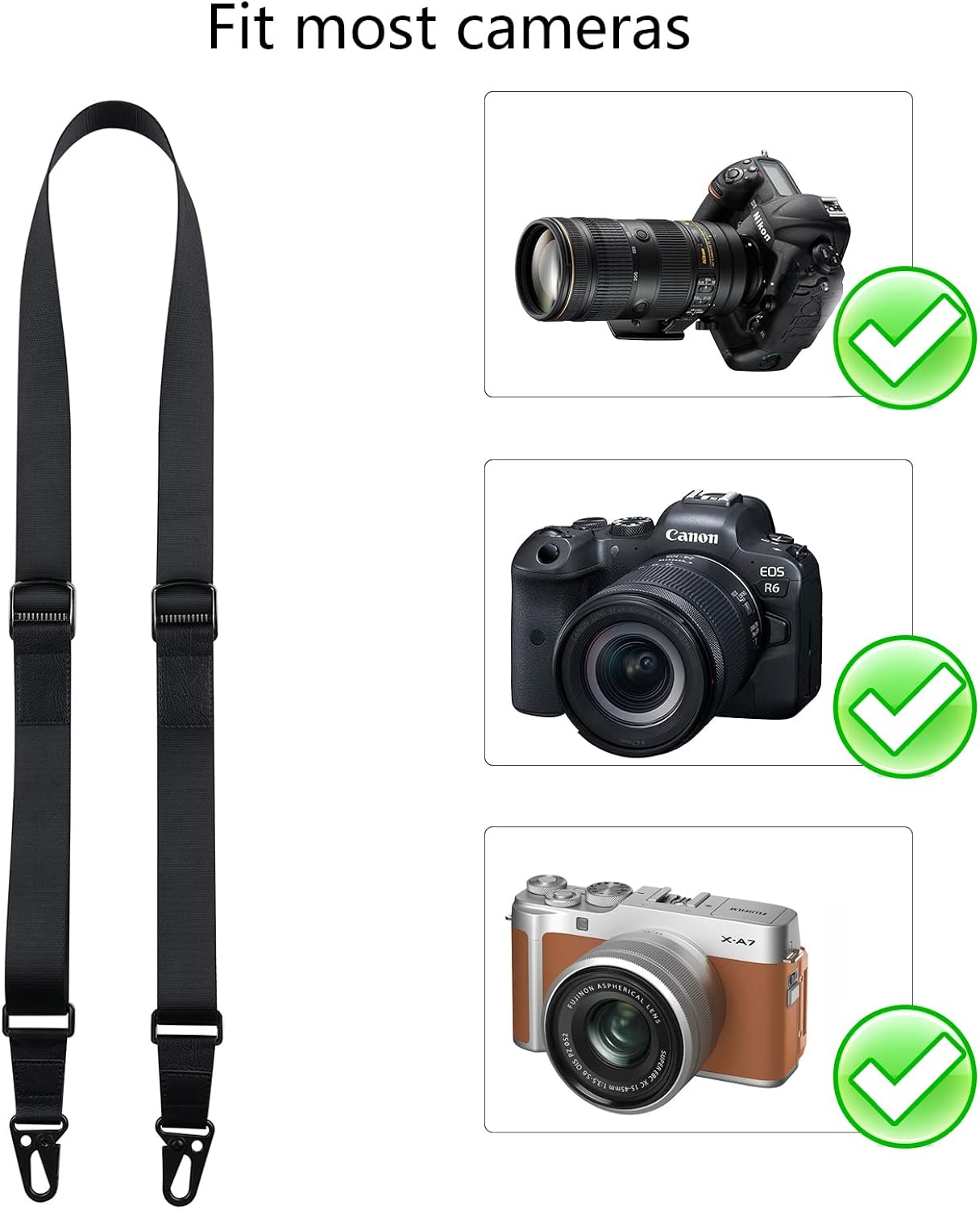 IGAVCPM Quick Release Camera Shoulder Strap Comfortable Camera Sling Strap for Nikon, Canon, Sony, Fujifilm, Olympus