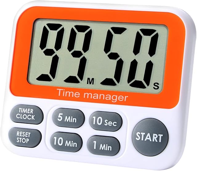 Digital Countdown Kitchen Timer - AIMILAR Count Up Down Magnetic Timer Clock with Alarm Fast Setting for Cooking Baking Students