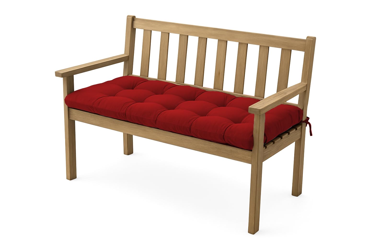 DADDY COOL Soft Tufted Indoor/Outdoor Furniture Bench Cushion 20x60 Inch, Swing Cushion with Durable Ties, Garden Patio Bench Pads & Balcony Backseat Pad for Sitting Pack of 1 Maroon(Only Cushion)