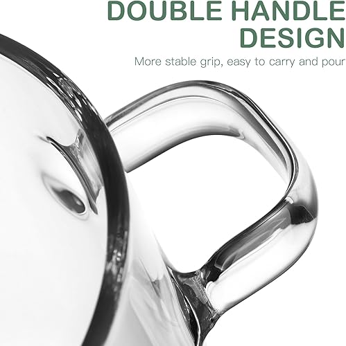 Miniatura 3 de GANAZONO Estufa eléctrica con tapa, olla de cocina de vidrio de borosilicato alto para fideos instantáneos de sopa y más, diseño ergonómico,