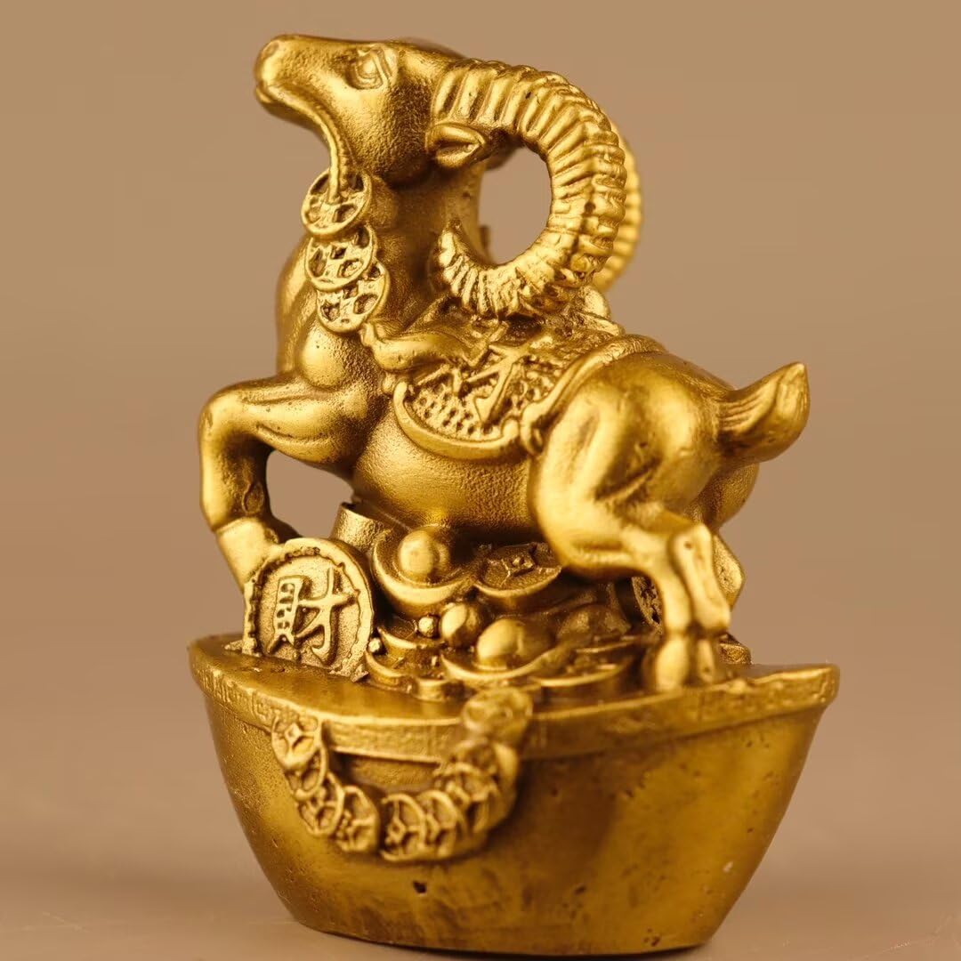 Dekoracja domu Feng Shui Chiński Zodiak Mysz Mosiężna Statua Myszy Figurka Myszka Myszka Rzeźba Mosiężny Stół Biurowy 3 * 1,6 *