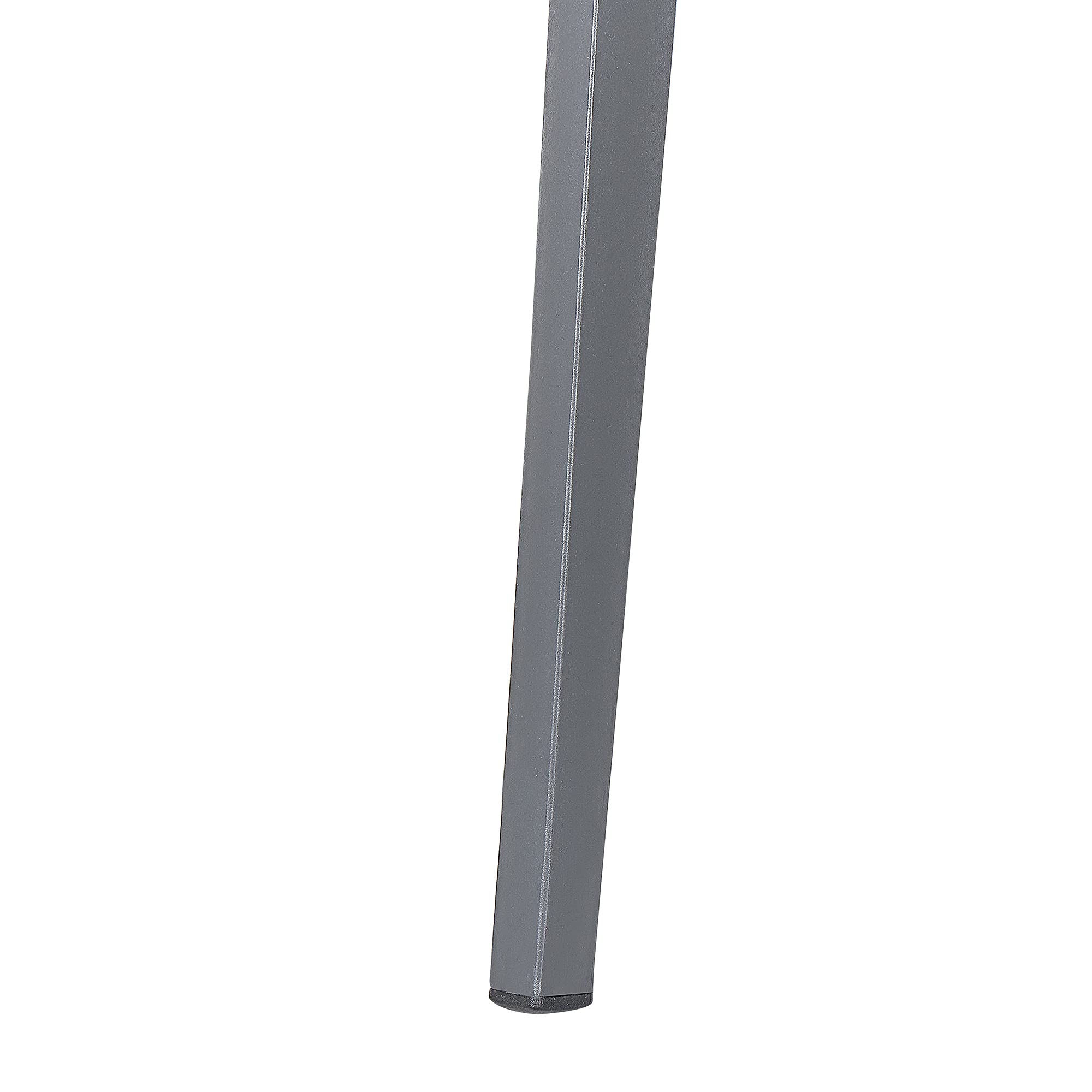 Beliani Gartentisch Aluminium Glasplatte Steinoptik rechteckig 140x80 cm grau Mileto