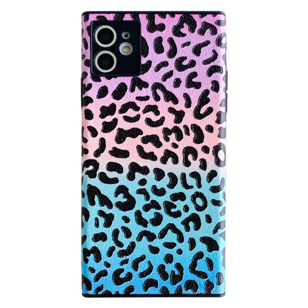 Luxury Square Leopard Camera Protection Phone Case For iPhone 12Mini