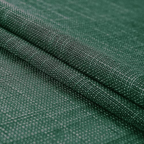 Hunter Green Kitchen Curtains Christmas Decorations Room Decor Short Bathroom Semi Sheer Linen Cafe Tier Dark Emerald Green Curtains For Bedroom Small Window Treatments Sets 2 Pack 24 Length Evergreen #TOP6