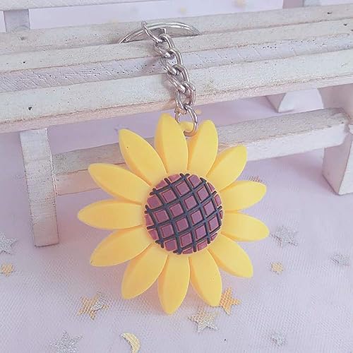 Miniatura 4 de ccHuDE 10 llaveros de girasol para fiesta temática de girasol, llavero de girasol para cumpleaños de verano
