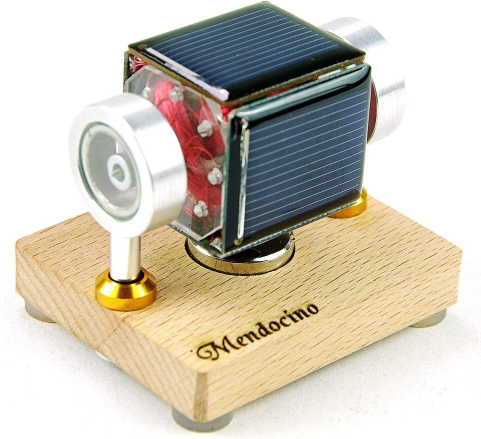 Tiny Mendocino Motor Sun Solar Toy can Working on Cloudy Day Science Physics Toy
