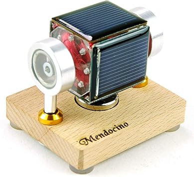 Tiny Mendocino Motor Sun Solar Toy can Working on Cloudy Day Science Physics Toy