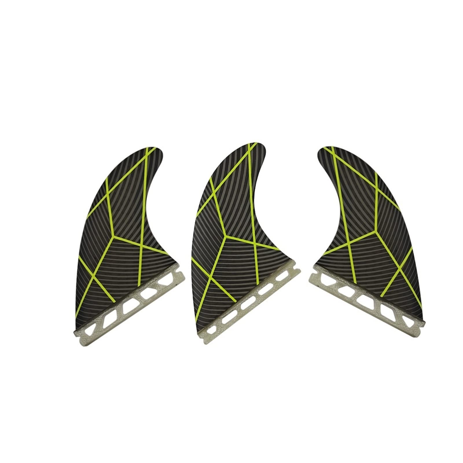 Thruster Surfboard Fins for De Surf 3pcs Paddle Surfing Swim for Paddle Board(Single Tab M BK)