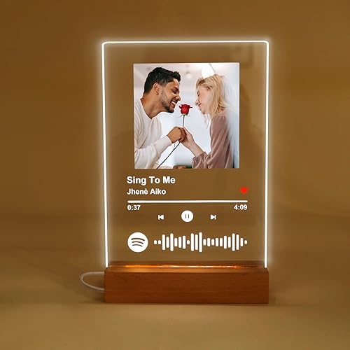 Miniatura 3 de Placa de Spotify personalizada, placa de música personalizada para Spotify, luz nocturna, placa acrílica, marco de fotos, regalos personalizados