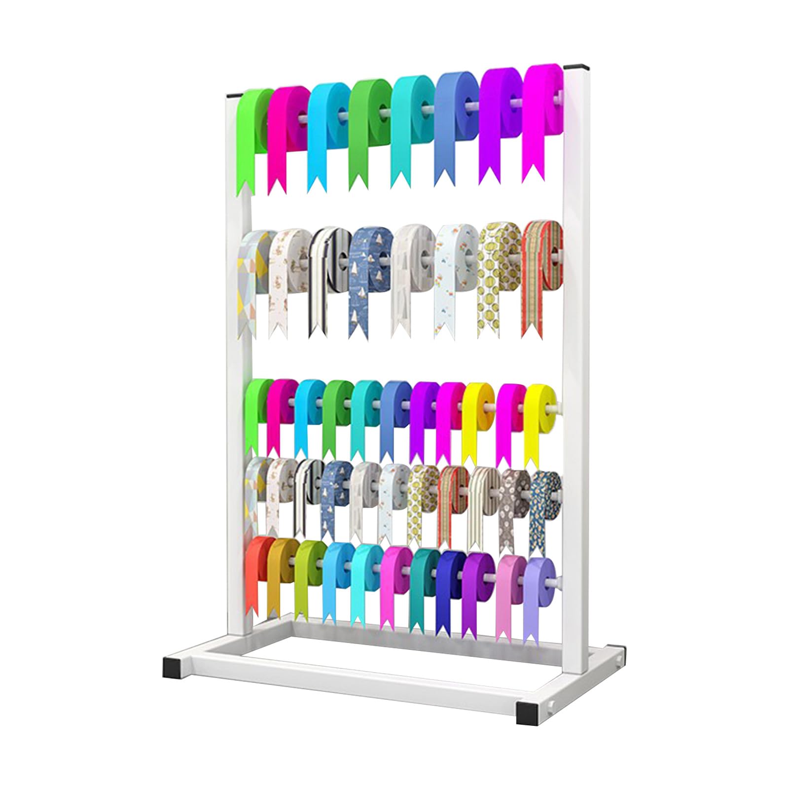 Spulenbandständer,Bandhalter,Geschenkverpackung,Bastelband,Aufbewahrungsregal,Bandständer,Organizer,Band Ausstellungsregal,Aufbewahrungsregal,Vinyl-Rollenhalter für Bastelraum Weiß