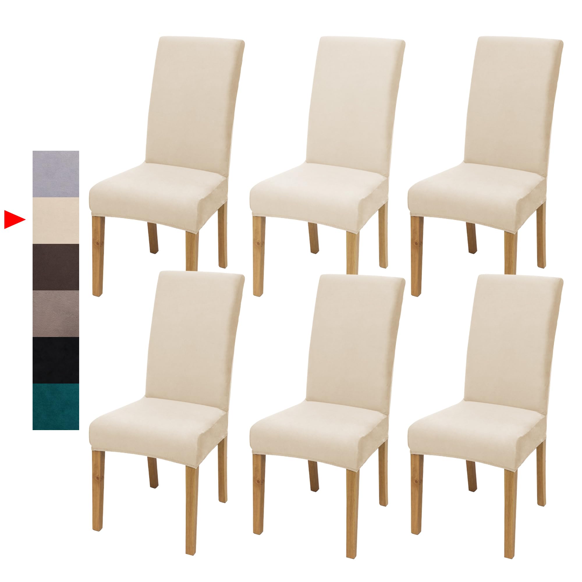 DREAHOTEXTIL Velvet Dining Chair Covers