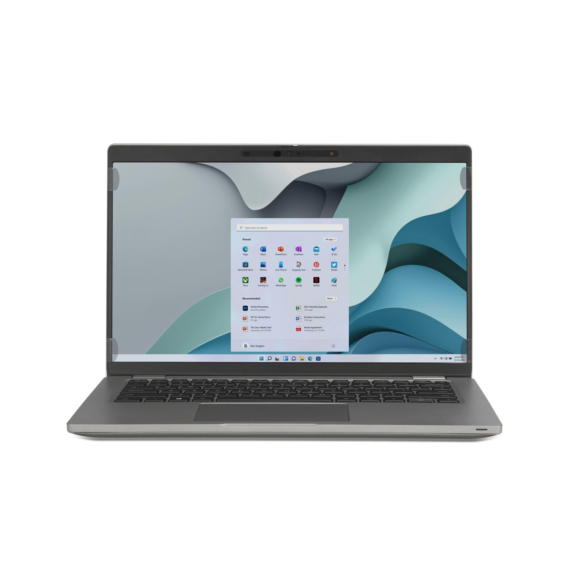 Kensington EQ - Filtro Privacy per Notebook - 2 vie - Rimovibile - Colla, linguette a cerniera - 33.