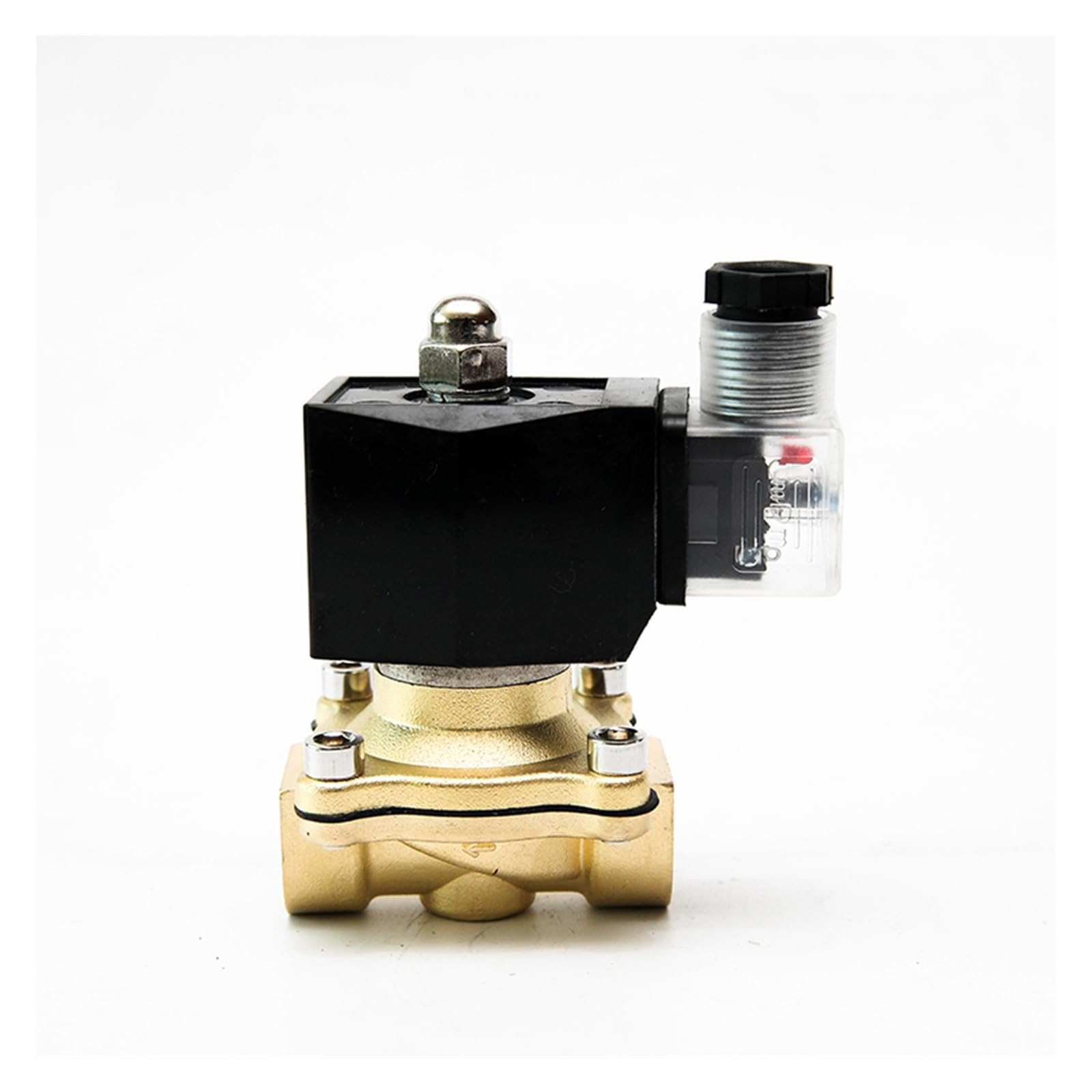 JNVFTCUX 1/2" Electric Solenoid Valve 12V IP65 Waterproof Normally Closed Brass With LED Power Indicator 24V 220V 110V(BSP-120VAC-NBR-SEAL)