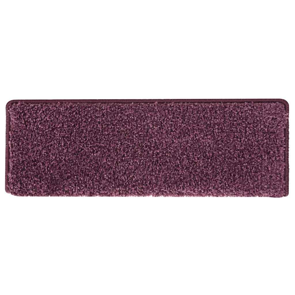 Tappetini per gradini 30 pezzi 65 x 21 cm viola scuro