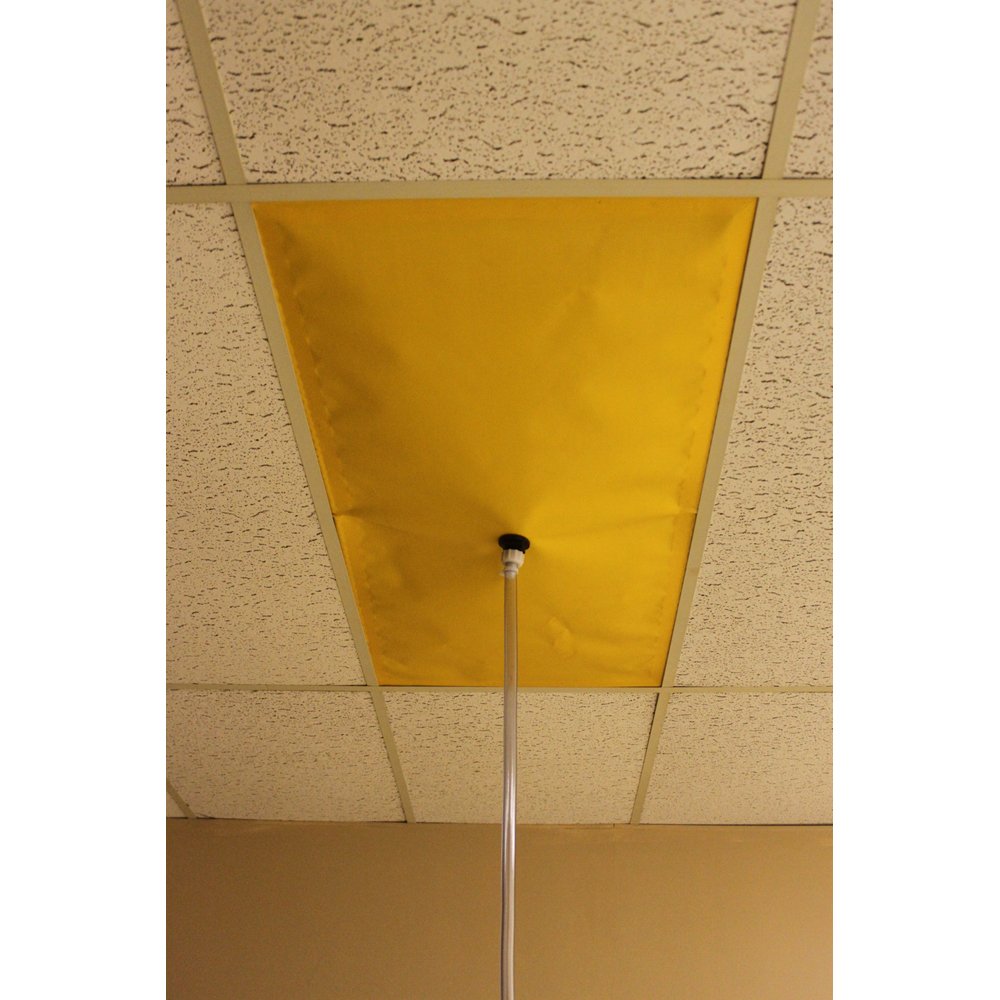 ENPAC Drop Ceiling Leak Diverters, 2'x2', Yellow, Lightweight, Resistant, Reusable