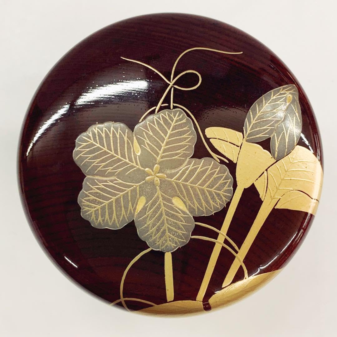 【棗　夕顔絵】新井司峰　共箱 棗夕顔絵】新井司峰共箱