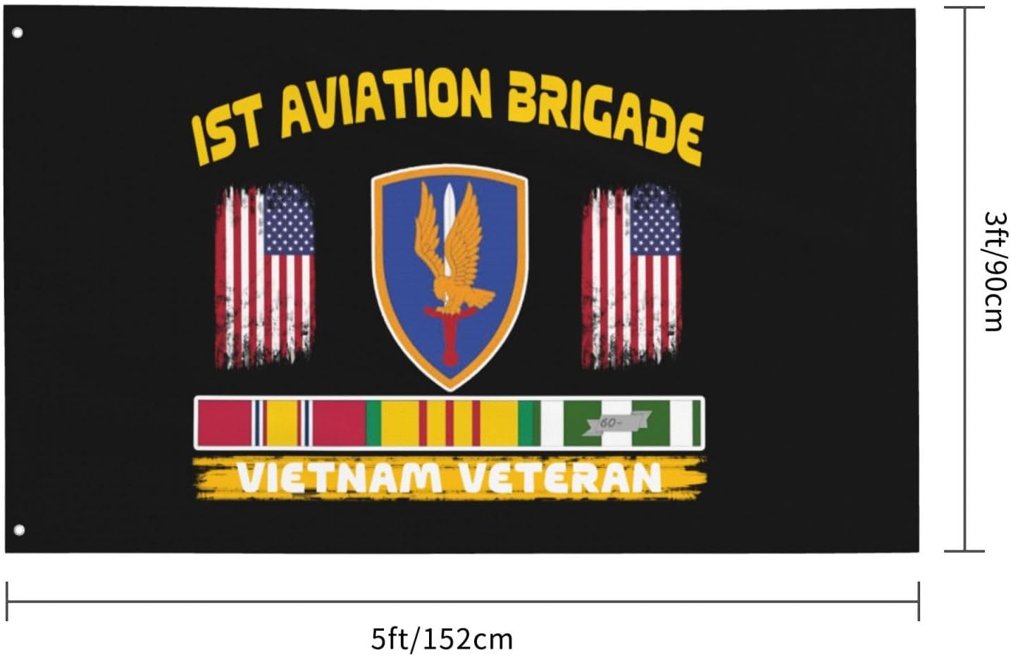 3x5 Flag 1st Aviation Brigade Vietnam Veteran Double Sided Durable Outside Banner Garden Flags Outdoor Decor