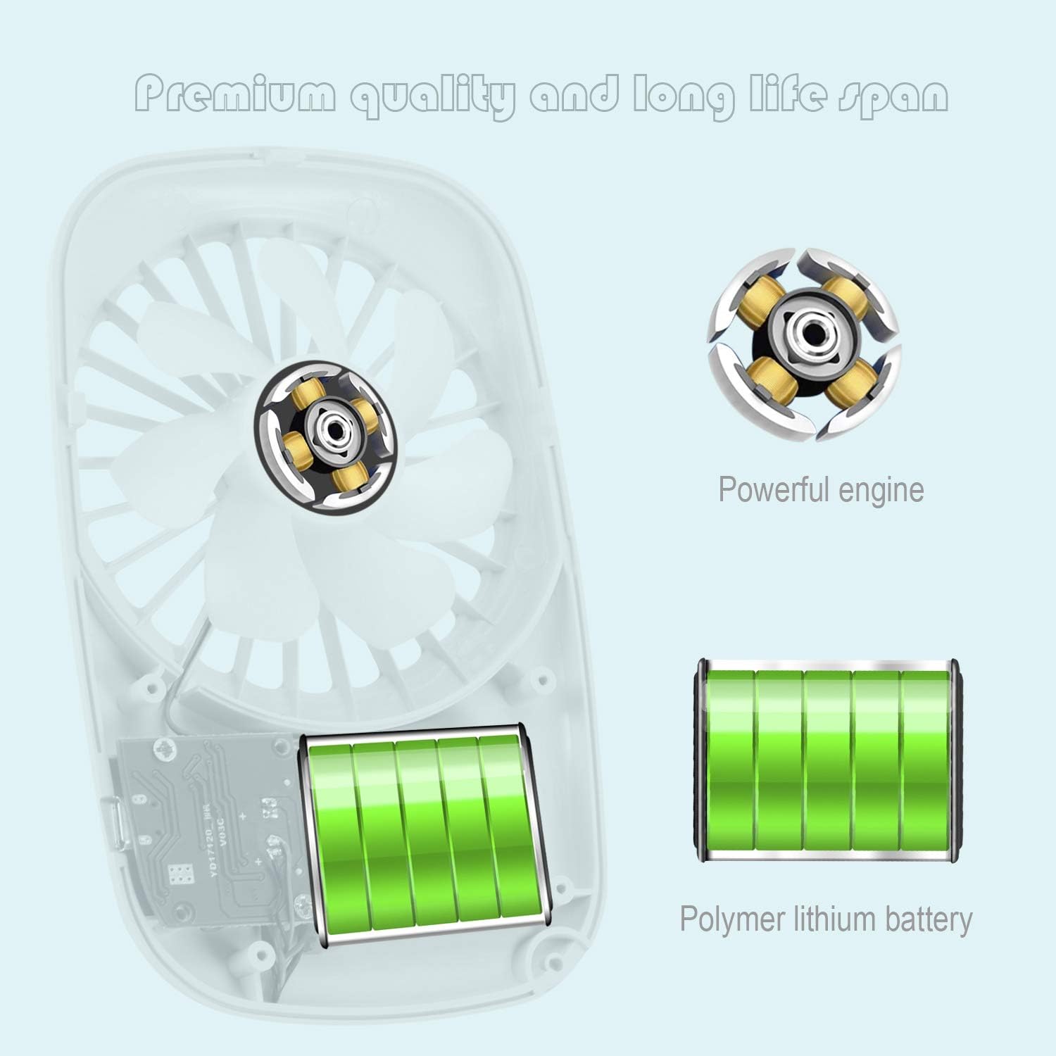 Aluan Handheld Fan Mini Fan Powerful Small Personal Portable Fan Speed Adjustable USB Rechargeable Eyelash Fan for Kids Girls Woman Man Home Office Outdoor Travel : Home & Kitchen