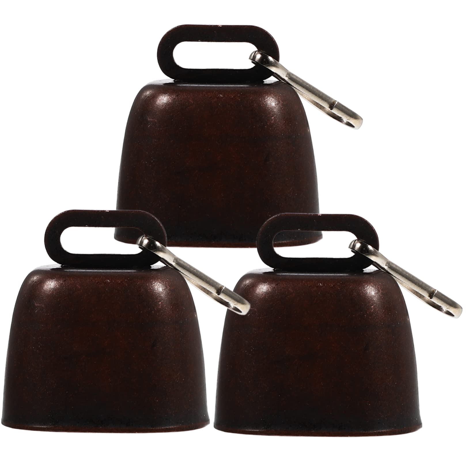 Ciieeo 3 Sets Outdoor Pet Hanging Bells Loud Metal Bell for Dogs Sturdy Hanger Vintage Design for Camping and Pet Use Great for DIY Crafts and Decorative Effects