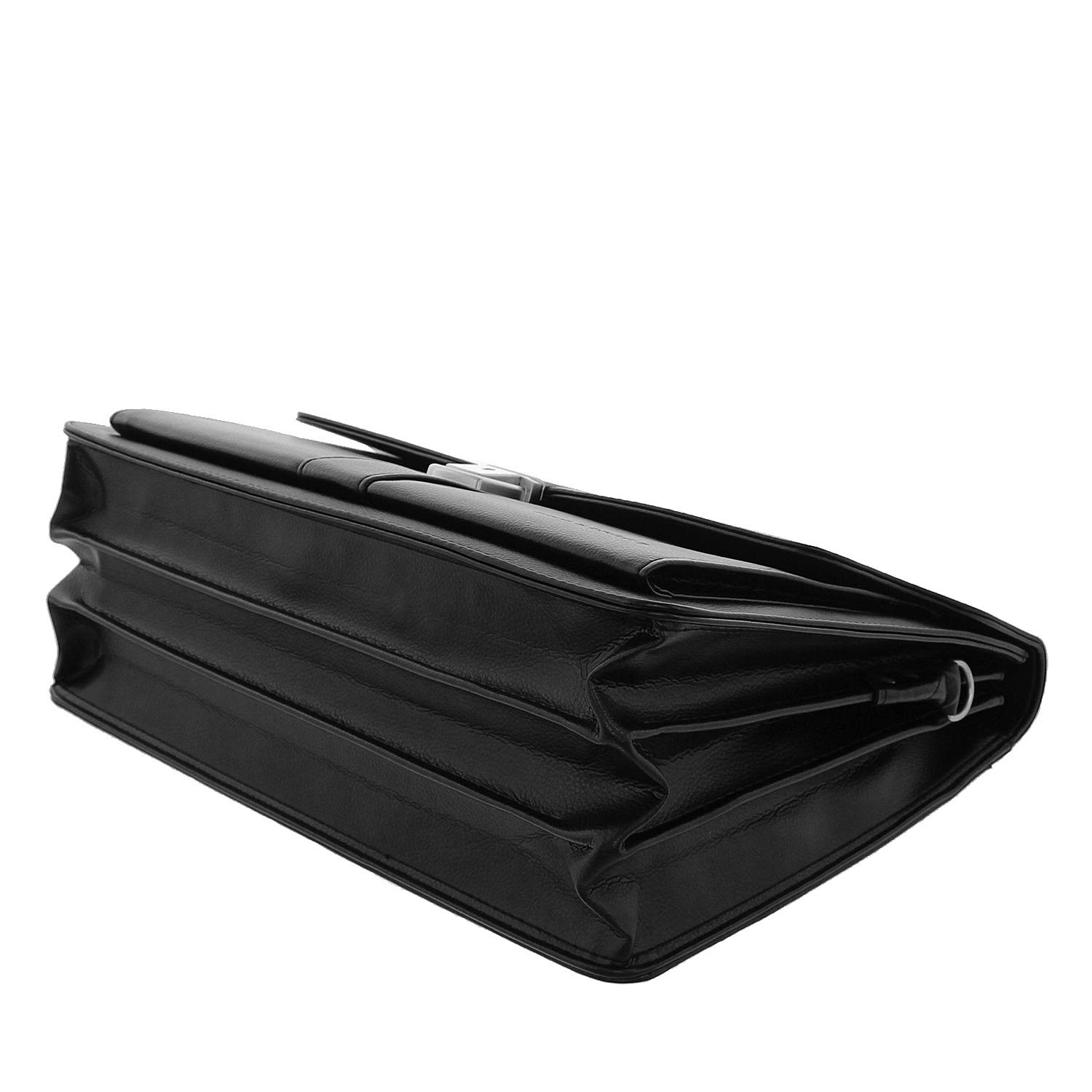 Bag Street Aktentasche Herren schwarz Kunstleder-Aktentasche Aktenkoffer Bürotasche, ohne, Schwarz