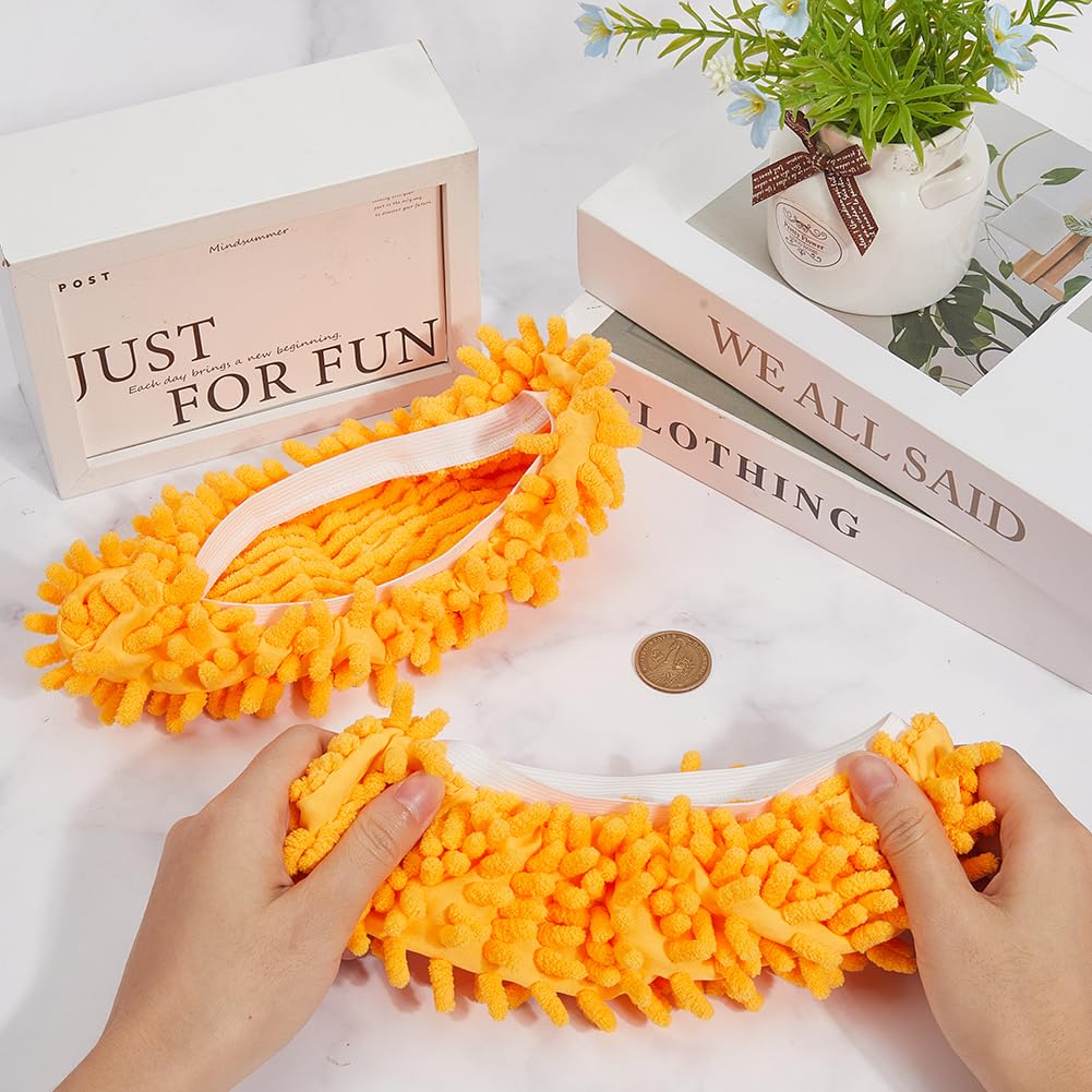 Chaussons Nettoyants CREATCABIN - Lot De 8 Chaussons Microfibre Lavables, 28x10cm