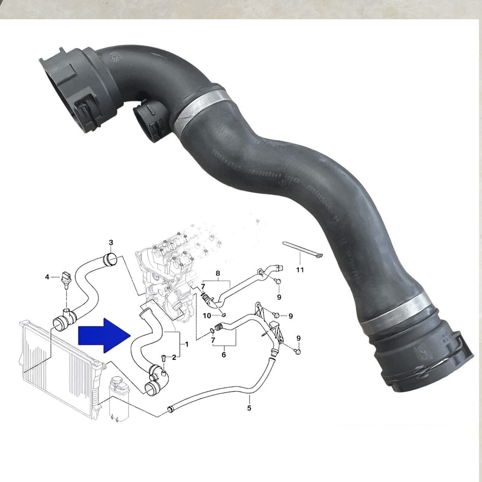 Amazon.com: 17127510952 64216910758 Upper Radiator Cooling Water 