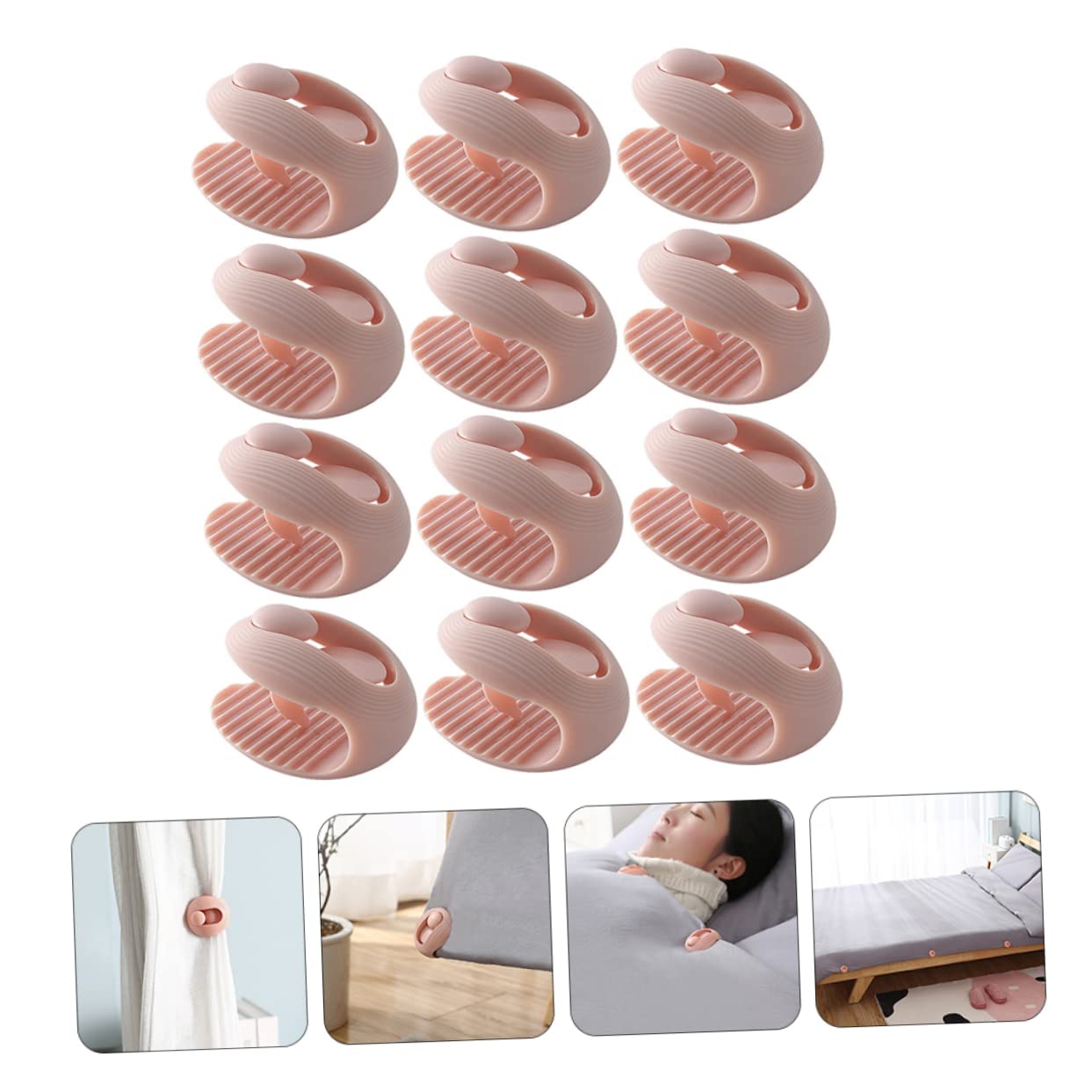 Duvet Clips, Steppdecken-Fixierknopf, 12 Stück, Quilt-Halter, Quilt-Greifer, Bettdecken, Quilt-Befestigungsclips, Abs, rosa Bettdecke