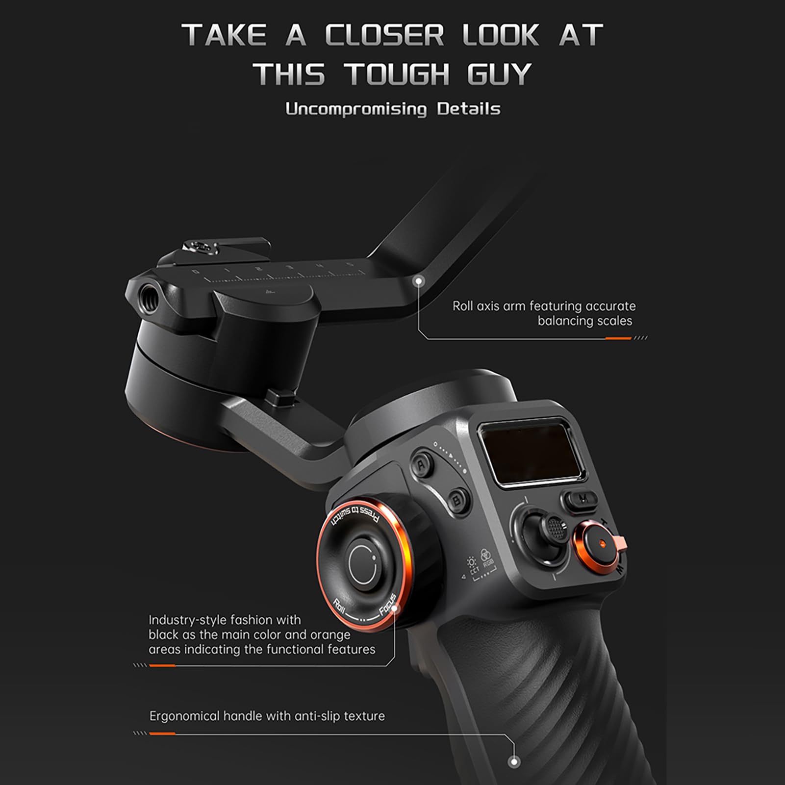 Stabilizzatore Gimbal con migliorata stabilizzazione dell'immagine a 3 assi, sensore di visione AI, rotazione di 360°, carico di 400 g e funzione di ricarica integrata per il tuo smartphone