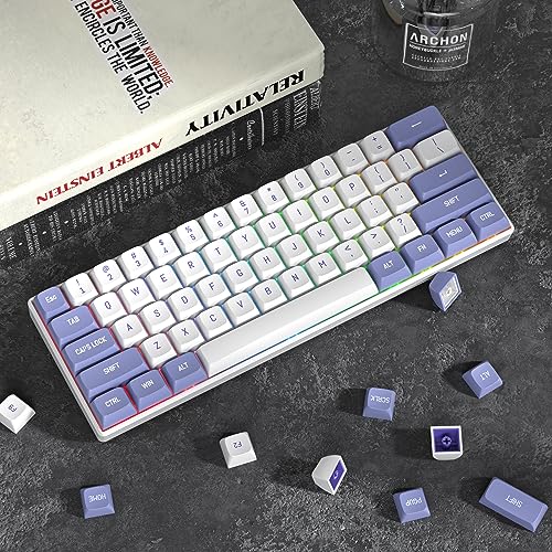 Image of surmen CSA Profile 118 Keys Double-Shot PBT Keycap Custome Keycaps for 61 /68 /84 /87 Mechanical Gaming Keyboard (Purple)
