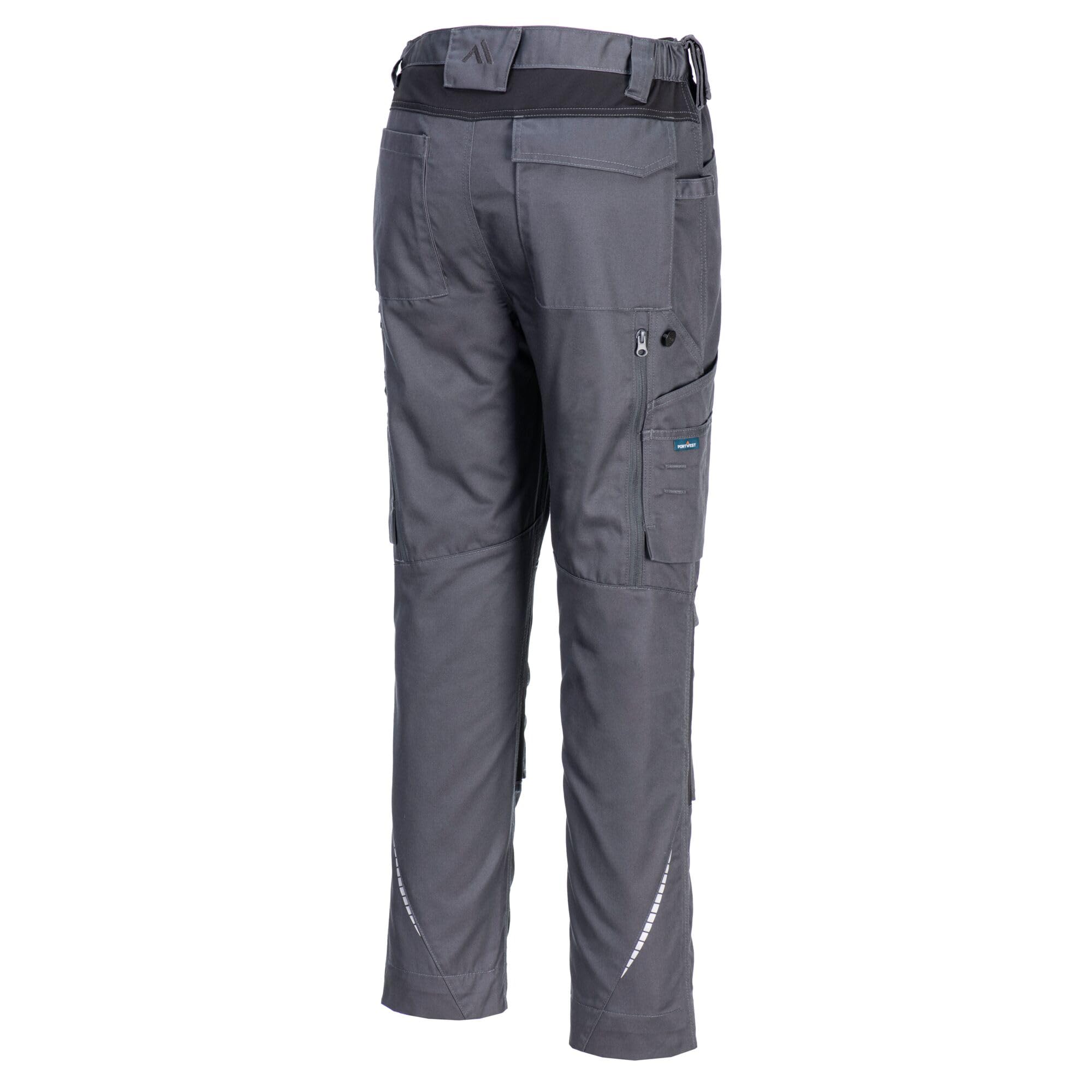 Portwest CD881 WX2 Męskie spodnie robocze o kroju slim fit Eco Stretch z kieszeniami cargo i nakolannikami