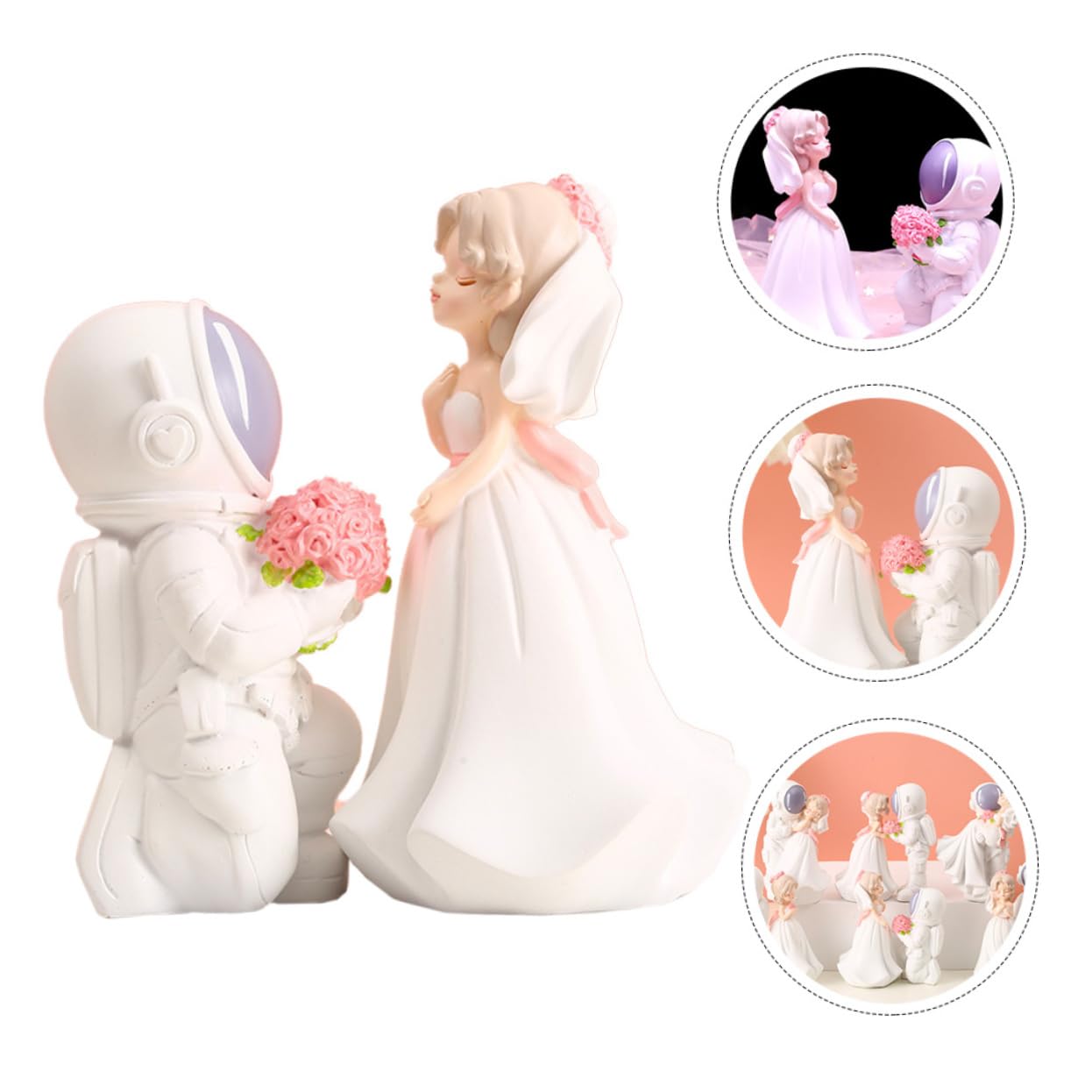 STOBAZA 1paar Hochzeitsdeko Brautpaar Figur Aus Resin Charmante Tischdeko Für Hochzeit Verlobung Und Jubiläum Romantisches Für Stabil Und Langlebig Für Zuhause Und Veranstaltungen