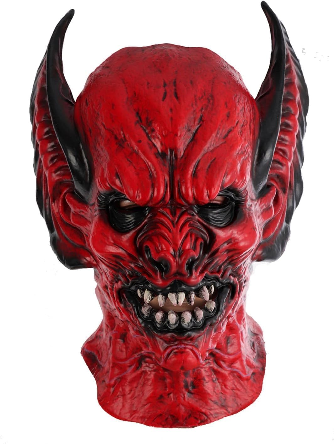 フルヘッド リアルな吸血鬼マスク 怖い悪魔のコウモリ 巨大な尖った耳 ハロウィン コスプレ 仮面舞踏会 コスチュームパーティー用