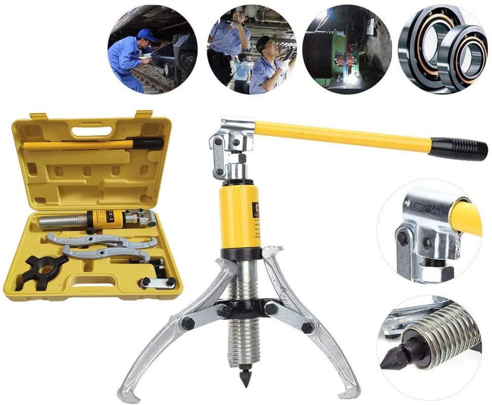 Image of Inditrust 5 Ton Hydraulic Puller Automotive Tool Wheel Bearing Pulling Separator Kit Bearing Hub Puller Garage Tooling Bearing pullers Lever Tool