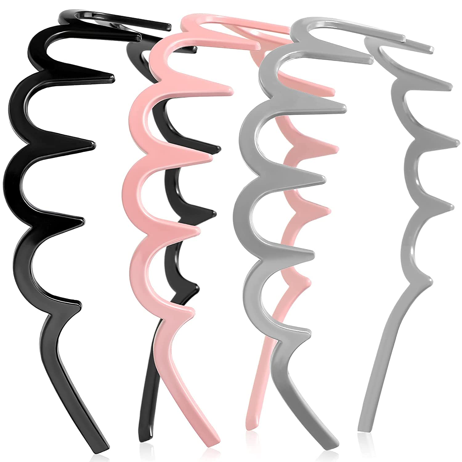 BIG BOX brown and black 2 zig zag Comfortable Shark Tooth Comb Headband Zigzag Hair Band Toothed Headband Women Men Hair Accessory (B09BZPC1QK) Amazon Price History, Amazon Price Tracker