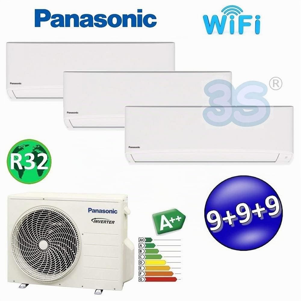 Panasonic - climatiseur trial split srie tz super compact r32 panasonic 9000+9000+9000 - avec wifi et nanoex