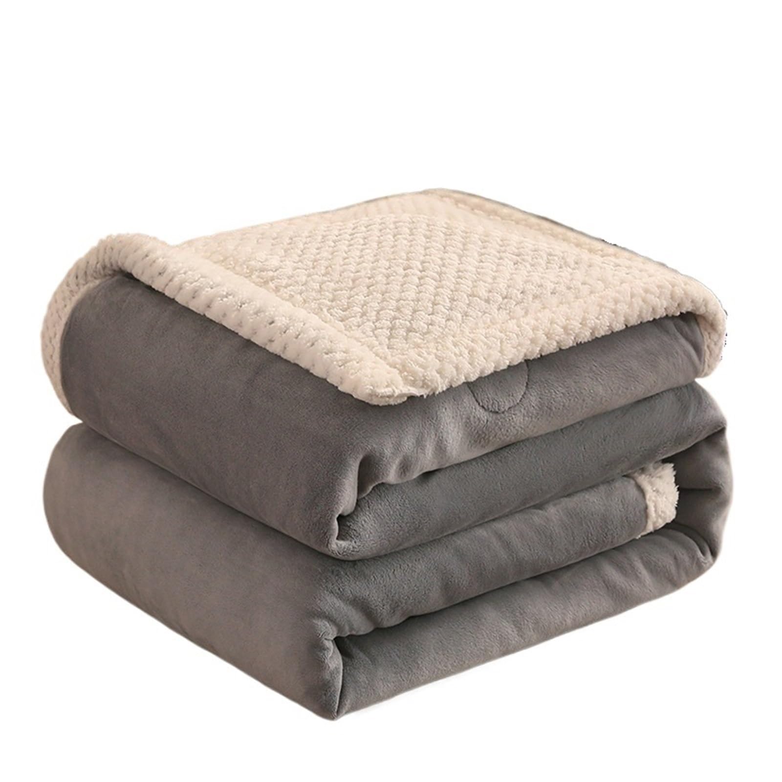 Coperta natalizia morbida e pelosa, regalo per donne, in pile spesso e caldo, per divano e letto, grigio, 150 x 200 cm, ideale per l'inverno
