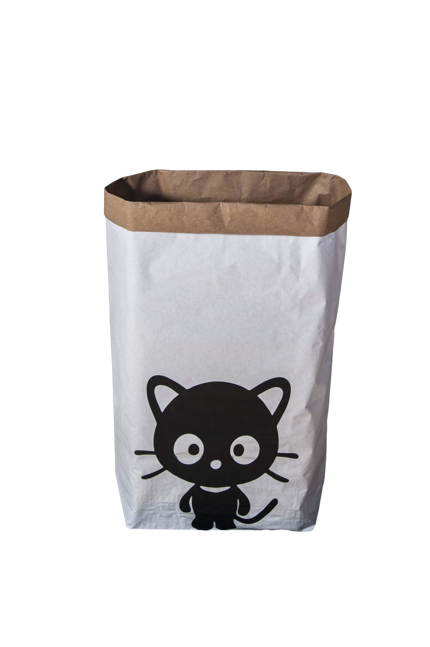 HomemaniaBasket, Kraft Paper, Vinyl, White, Black