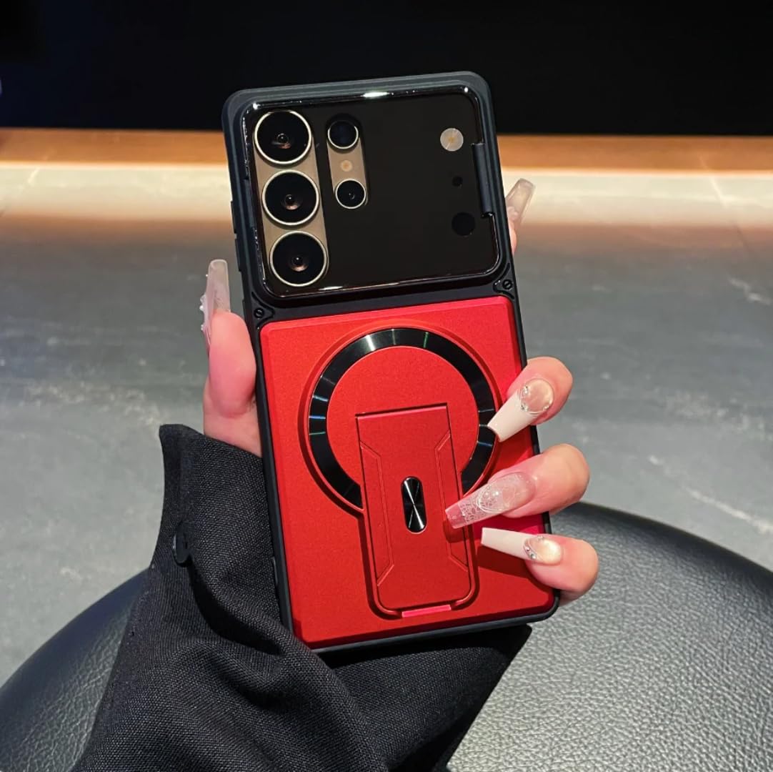 Coque magnétique avec Support Pliable et Vitre Caméra pour Galaxy A36 - 7