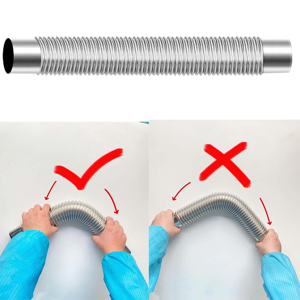 Gomito Per Tubo Camino 90° In Acciaio Inox 60 Mm – 2 Pezzi, Adatto Per Stufe A Legna, Campeggio E Tende Isolate - 3