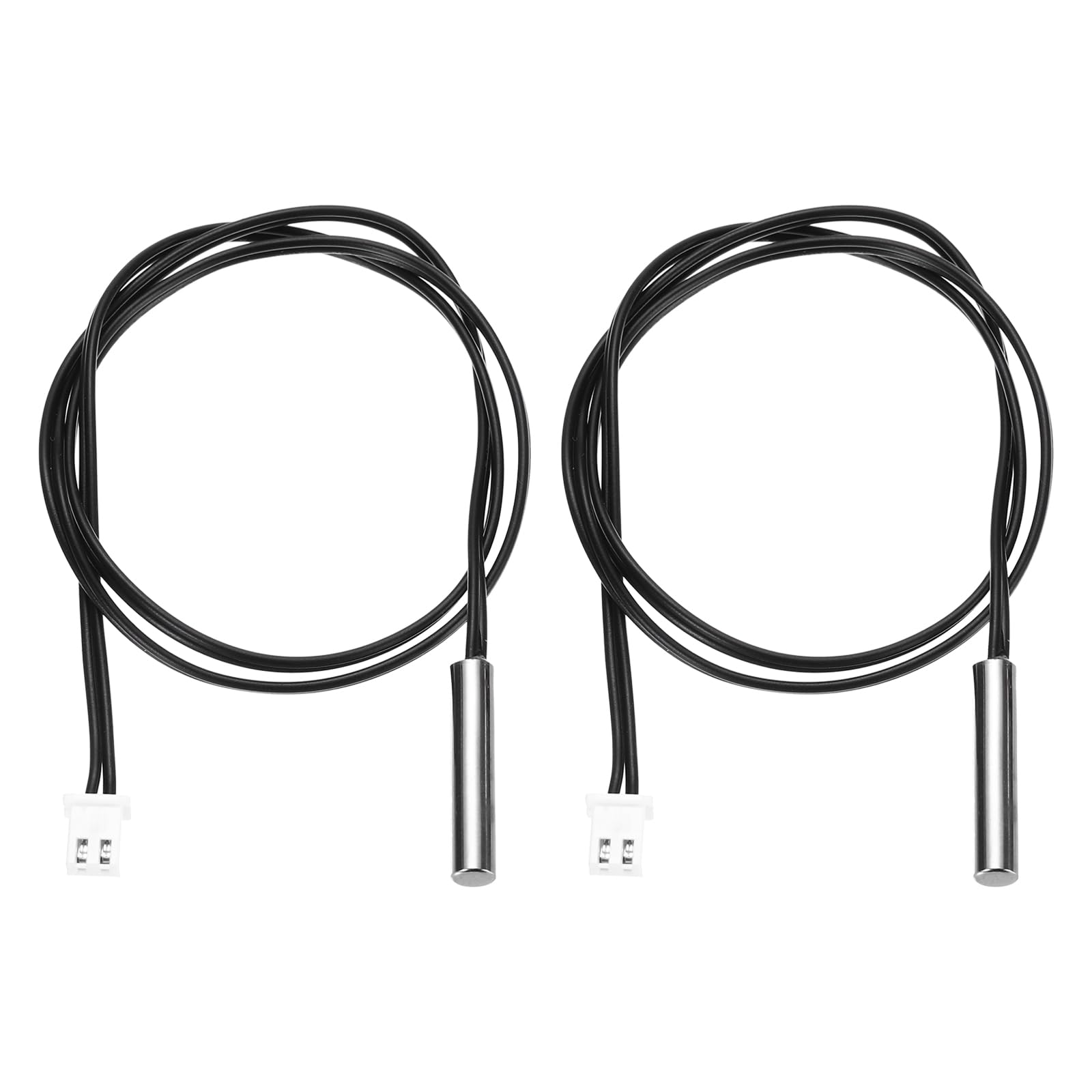 uxcell 2 Pcs 5K NTC Thermal Sensor Probe, Stainless Steel Sensitive Temperature Sensor Probe 15.7 Inch Digital Thermometer Extension Cable Temp Sensor