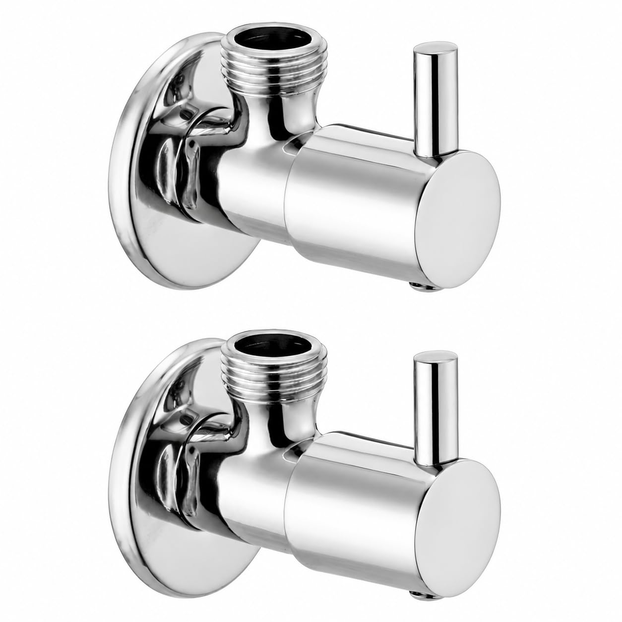Angle Valve for Premium Brass Turn Wall Mounted Stop Cock with Chrome Finish, 2-in-1 Water Tap Valve for Health Faucet, Jet Spray, Washing Machine & Geyser Connection (Pack of 2)-image-37