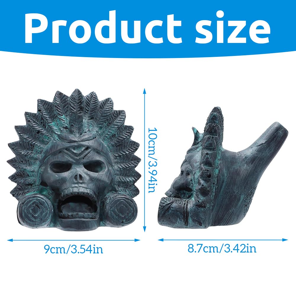 Aztecka gwizdek śmierci, 125 dB, krzyk Aztec Death Whistle, krzycząca aztecka gwizdek śmierci, autentyczne ludzkie krzyki z workiem ze sznurkiem, idealna na Dzień Zmarłych