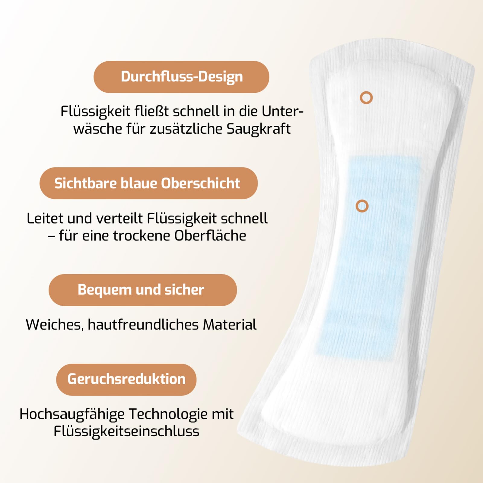 SUNKISS Booster Pads für Erwachsenenwindeln/Pants, 120 Stück 4er Pack