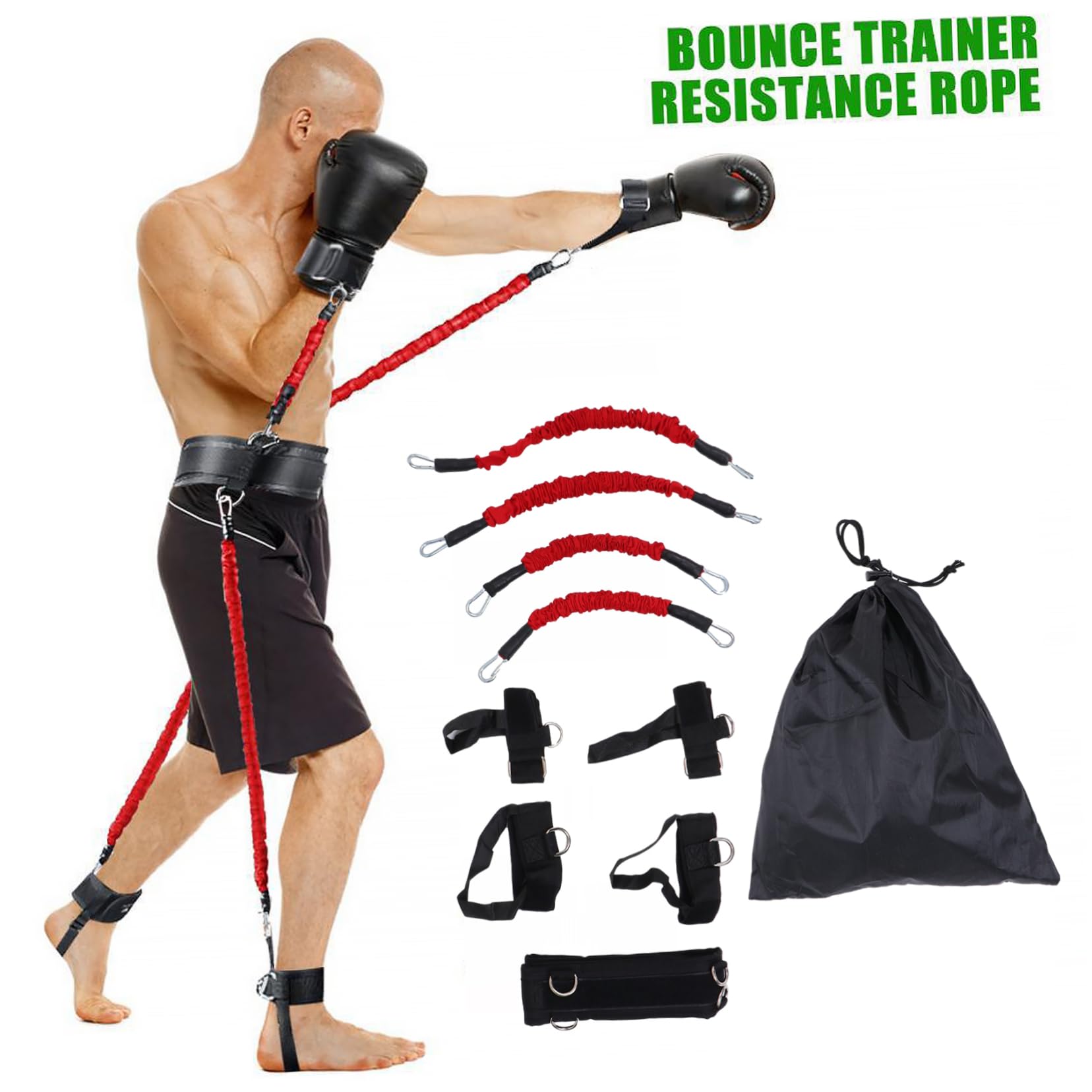 Mikinona Juego de Bandas de Resistencia para Ejercicio Bandas de Fitness de 15lbs Ligera y para Entrenamiento y Actividades Deportivas para Baloncesto y Fútbol