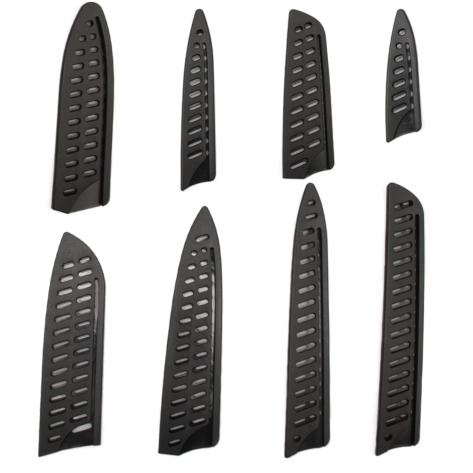 8 Piezas Funda Cuchillos, Protectora de Cuchillo, Universal Protector de Cuchilla, Varios Modelos Protectora de Cuchillo, Diseño Ahuecado, Adecuado para Varias Herramientas de Corte