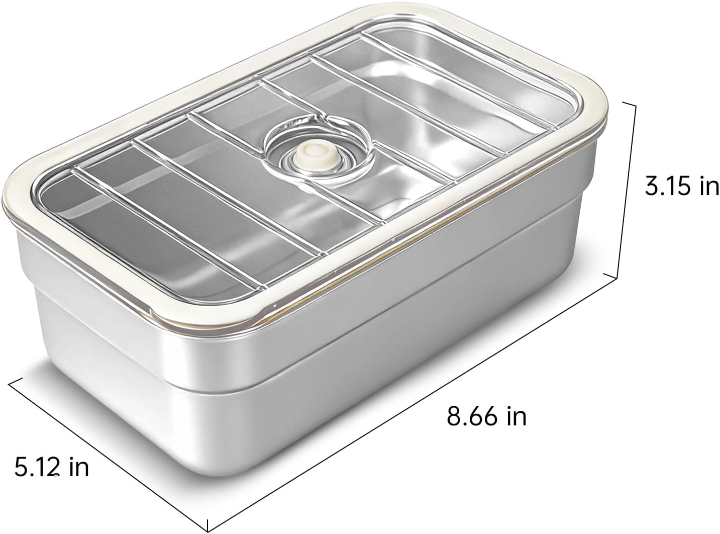 Vacuum Sealed Food Storage Container with Air Valve (1600ml)，Works With Handheld Vacuum Sealer Machine(Vacuum Sealer Not Included)