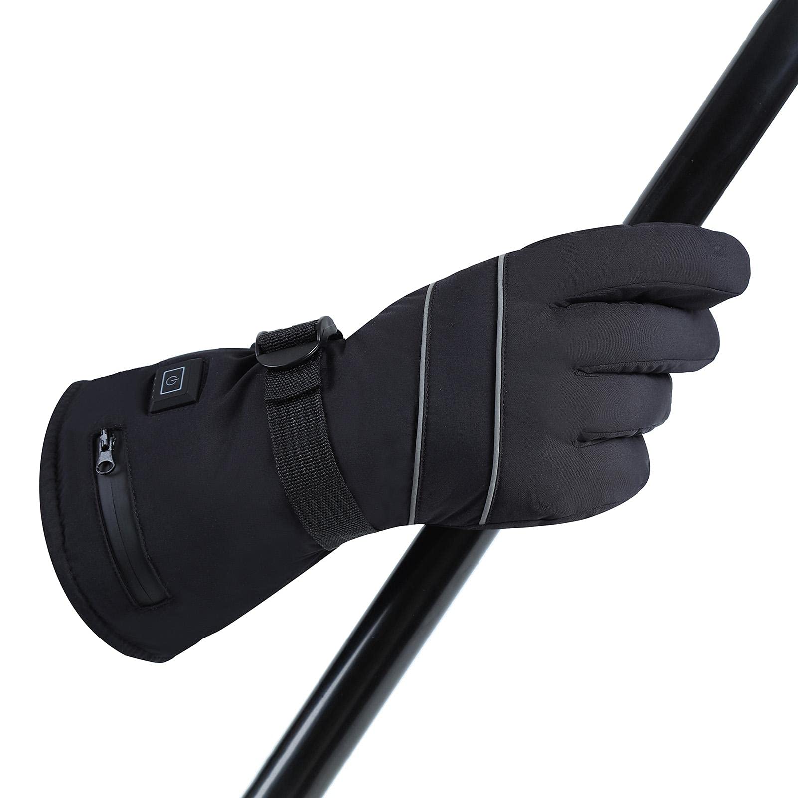 Guantes de motocicleta calefactados | Guantes de invierno recargables de 8.4 V para hombre | Guantes de invierno para hombre con tacto de dedo, guantes de esquí impermeables para pantalla táctil