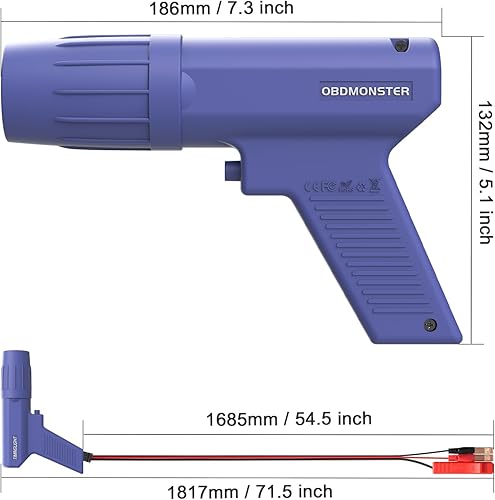 Miniatura 7 de Luz de sincronización de encendido profesional, lámpara estroboscópica de motor de 12 V, pistola de sincronización inductiva de motor de gasolina