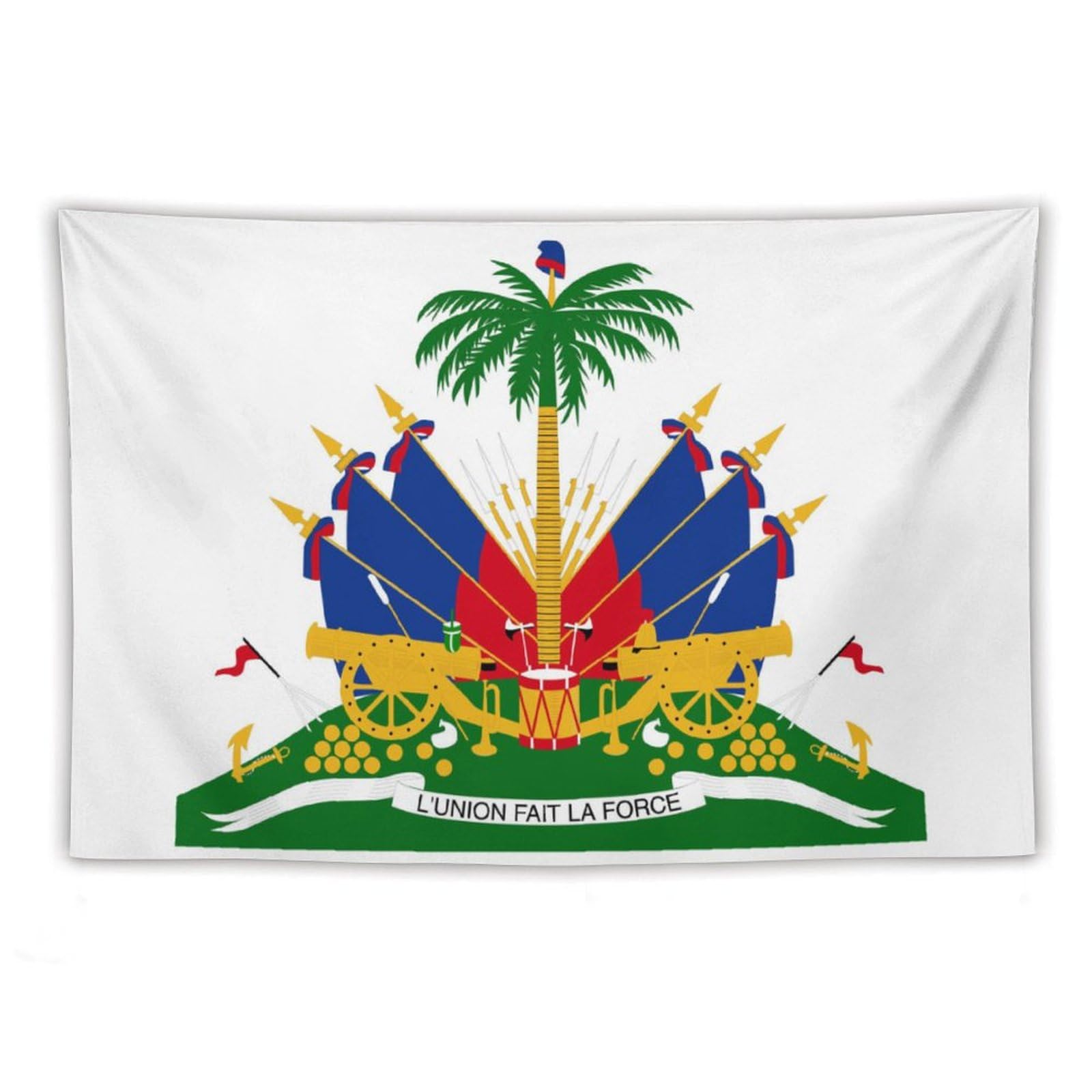 XingFox Haiti-Flag Tapestry Wall Hanging, National Flag Art Wall Decoration Tapestry, For Bedroom Living Room Dorm Home Decoration, 60"x90"